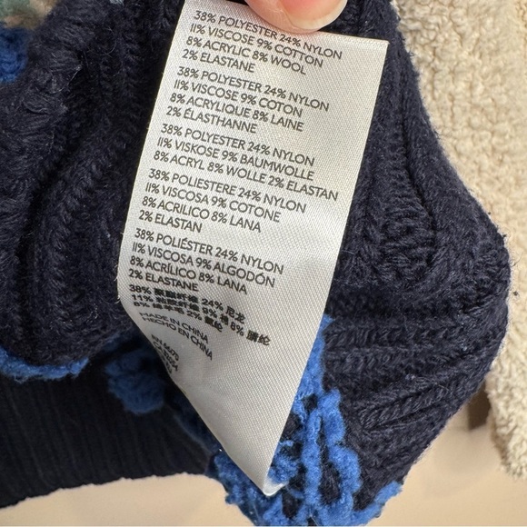 $168 Pilcro x Anthropologie Fair Isle Ivory Black Turtleneck Sweater XS - Picture 7 of 8